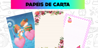 +130 Modelos de Papel de Carta para Imprimir (Antigos, Decorados, Infantil e Grátis) papel de carta