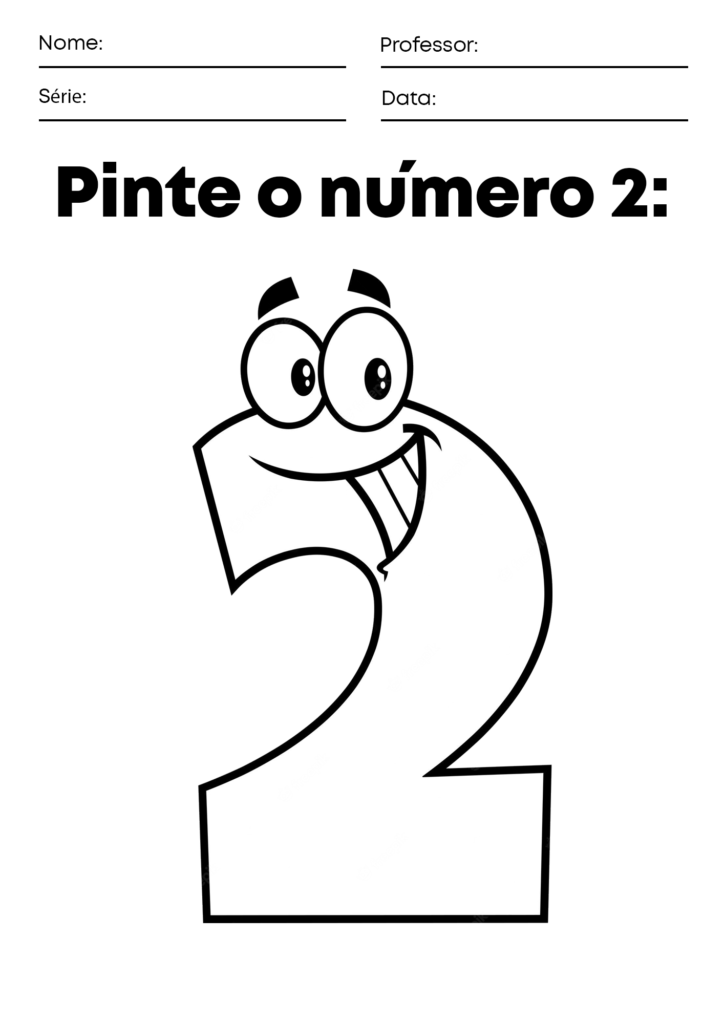 Atividade pintar o numero 2
