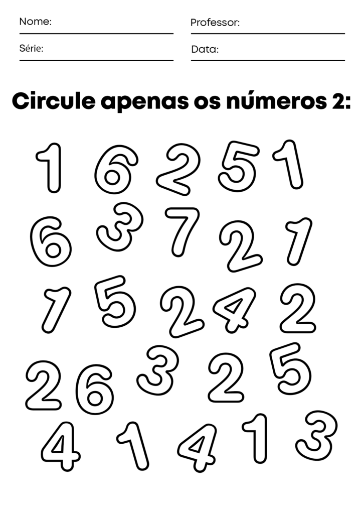 Atividades numero 2 educacao infantil