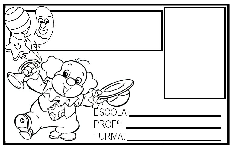 Cracha educacao infantil para colorir 1