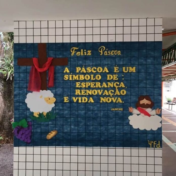 Painel de Páscoa: 50 ideias bonitas e modelo para imprimir em PDF grátis