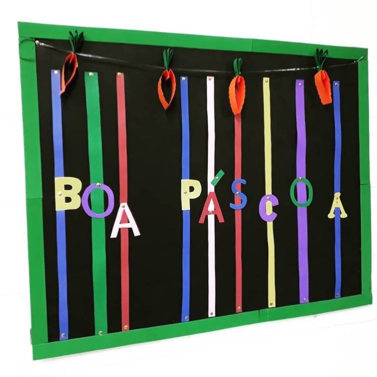Painel de Pascoa com fitas