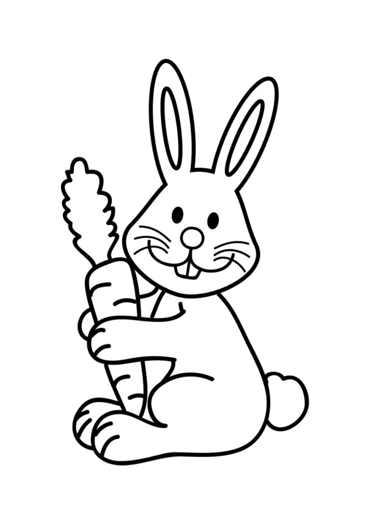coelho da pascoa para colorir