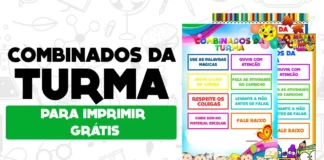 Combinados Educação Infantil para imprimir em PDF grátis combinados educação infantil