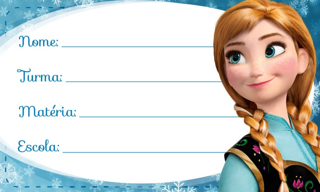 cracha educacao infantil anna frozen