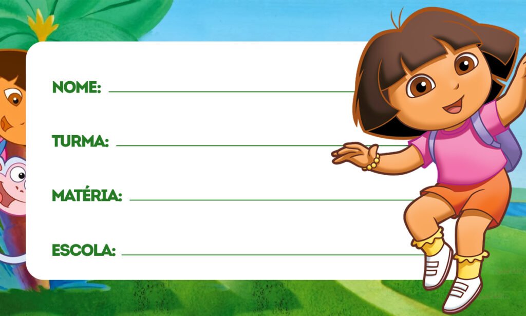 cracha educacao infantil dora aventureira