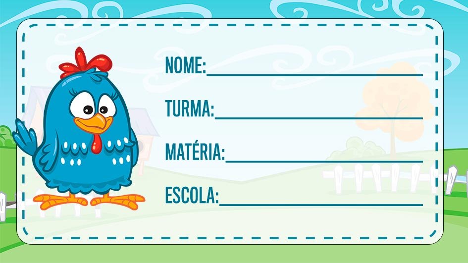 cracha educacao infantil galinha pintadinha