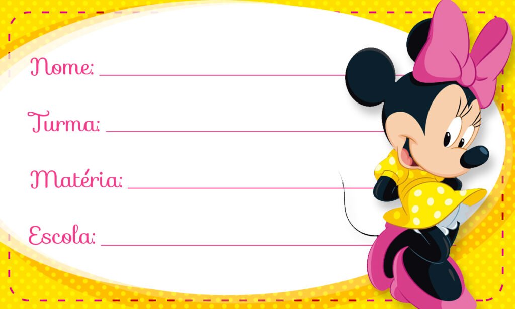 cracha educacao infantil minnie