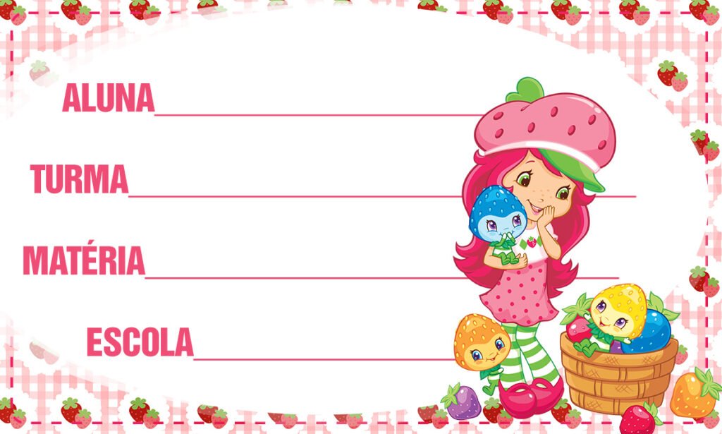 cracha educacao infantil moranguinho