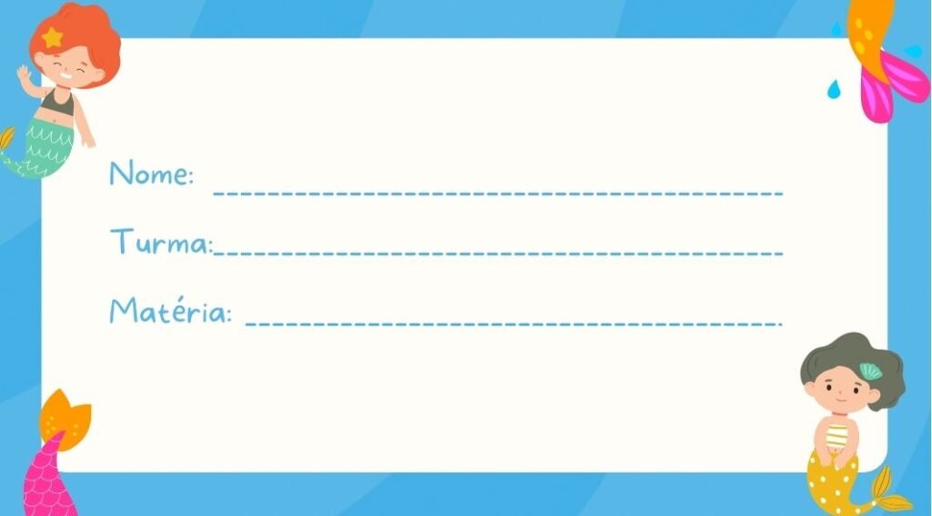 cracha educacao infantil sereias