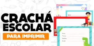 crachá para educação infantil