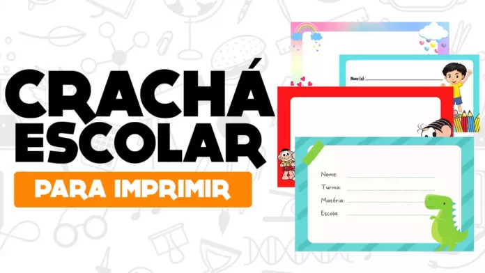 crachá para educação infantil