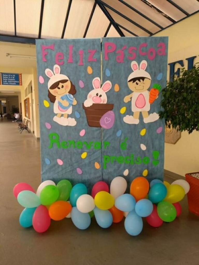 painel de Pascoa montado