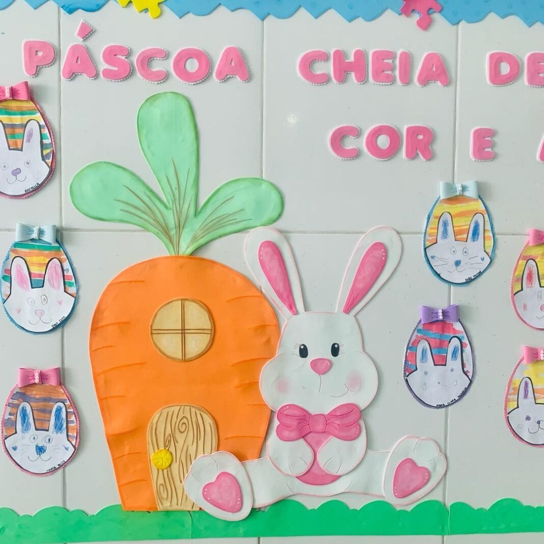 Painel de Páscoa: 50 ideias bonitas e modelo para imprimir em PDF grátis