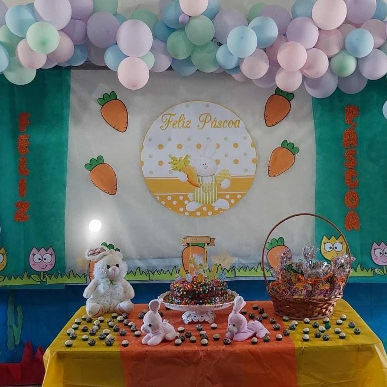 painel de pascoa festa escoladoutormanoelborba