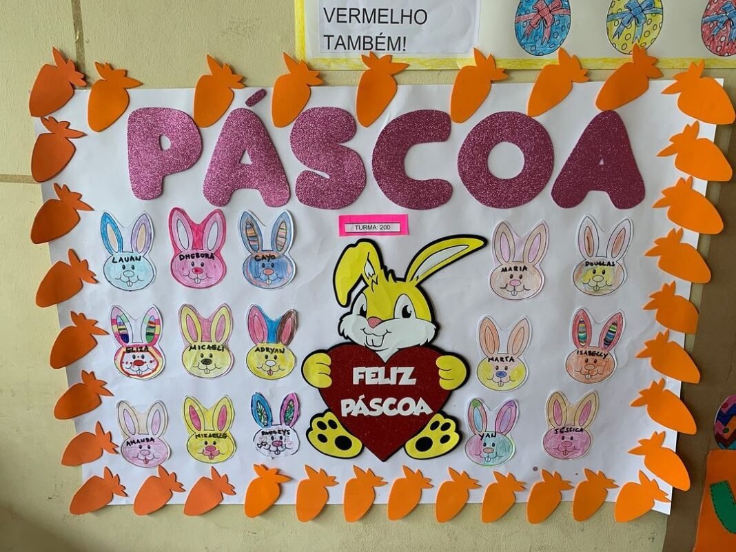 Painel de Páscoa: 50 ideias bonitas e modelo para imprimir em PDF grátis