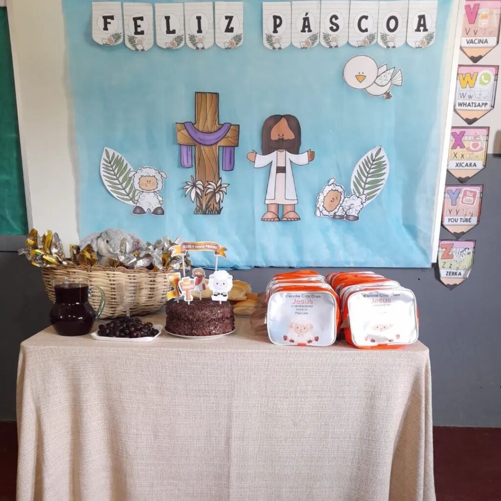 painel de pascoa jesus escolacirodias