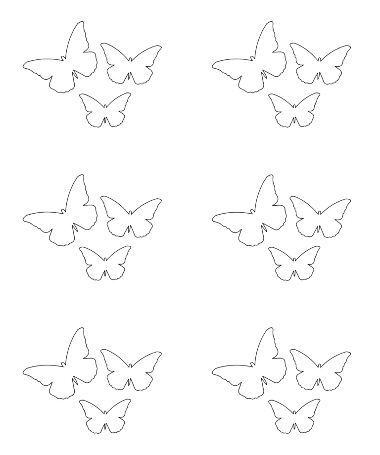 Moldes de borboleta para imprimir e recortar grátis