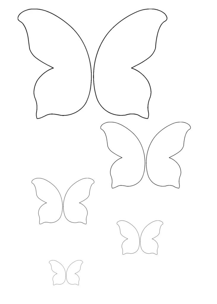 Molde de borboleta vazada