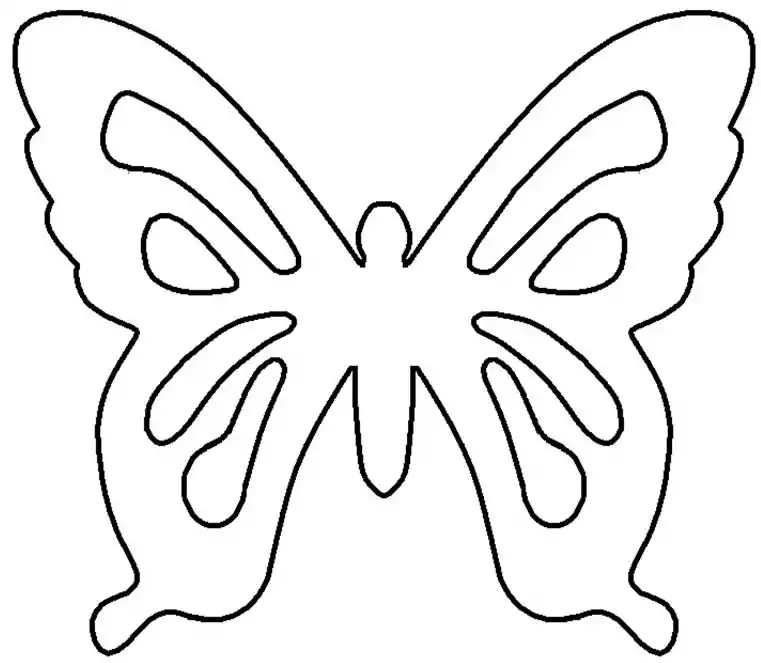 Molde de borboleta vazado facil