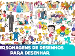 Personagens de desenhos para desenhar faceis