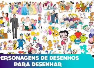 Personagens de desenhos para desenhar faceis