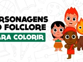 Personagens do folclore para colorir
