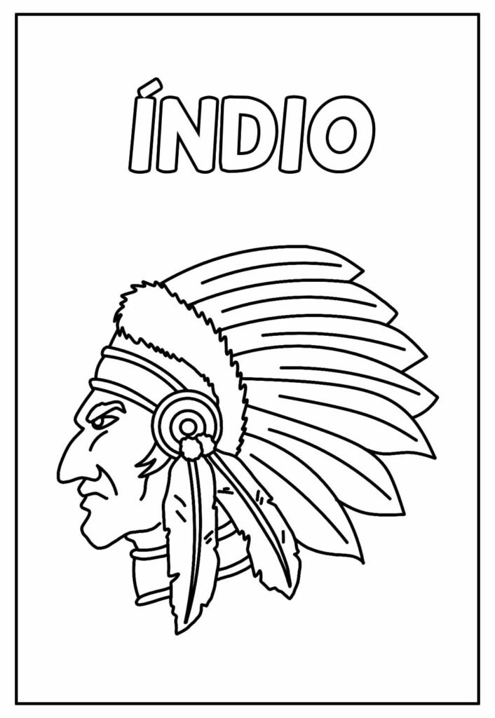 desenho de indio para colorir 6