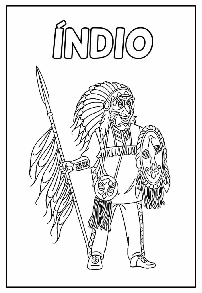 desenho de indio para colorir 9