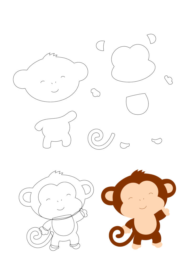 macaco molde de animais