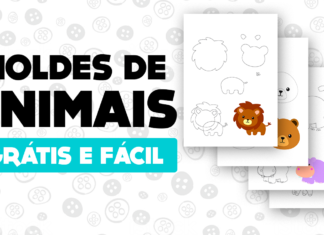 moldes de animais em eva