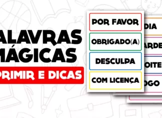 Palavras Mágicas para imprimir em PDF palavras mágicas