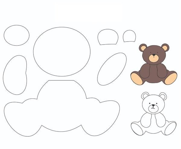 urso molde de animais