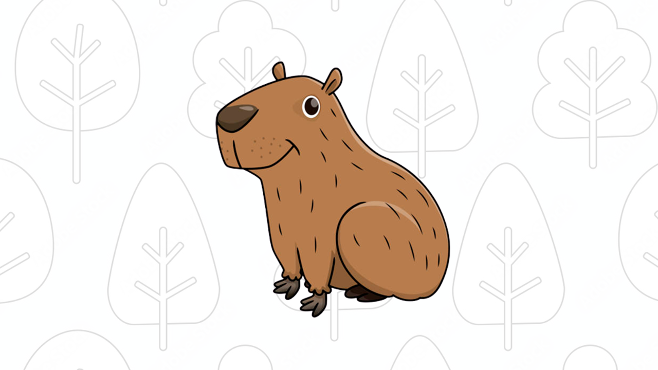 Pinte o seu mundo com as páginas para colorir da Capivara - grátis, fácil e  imprimível