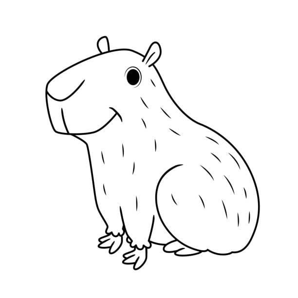 45+ Desenhos de Capivara para Imprimir e Colorir/Pintar em 2023