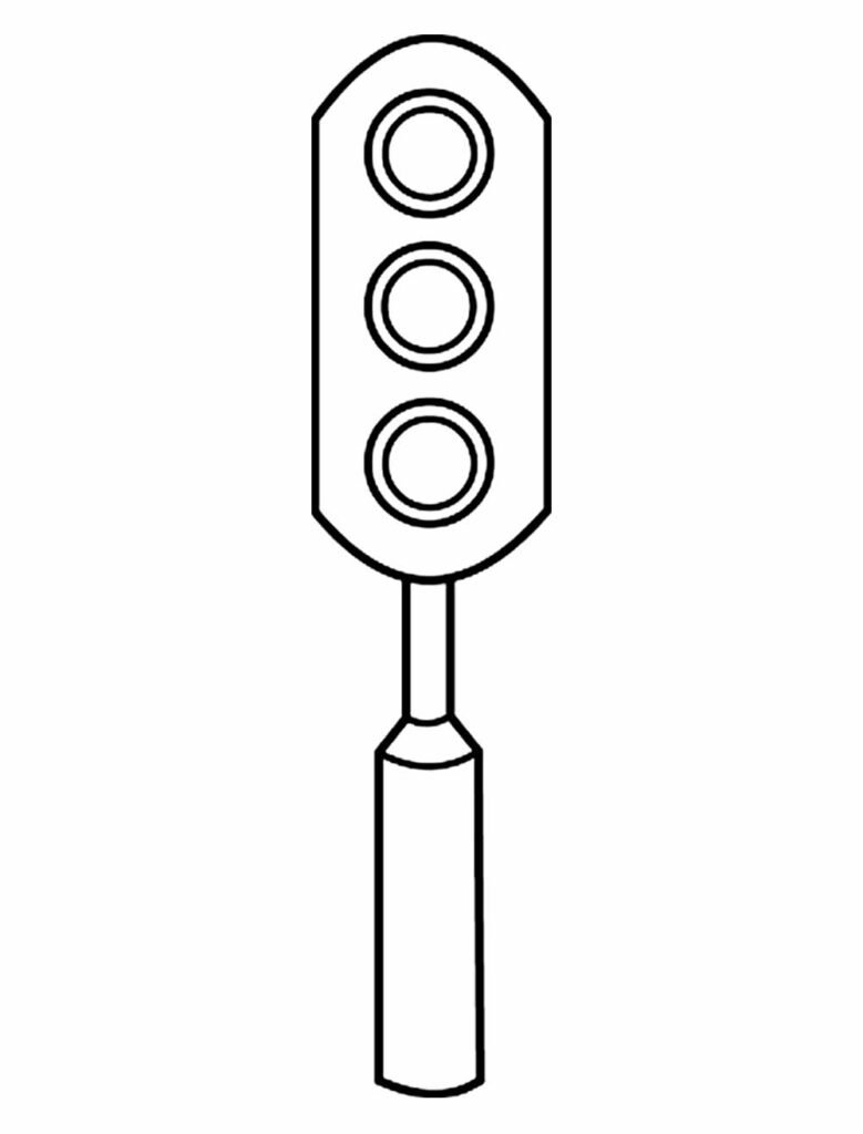 desenho de sinal de transito bonito para colorir