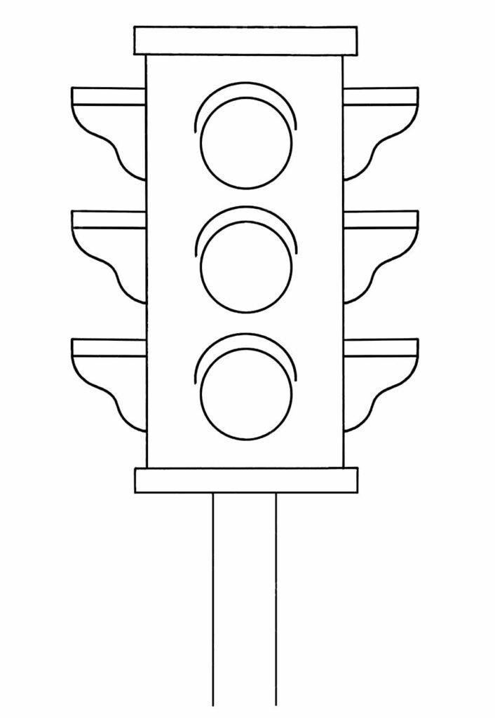 desenho de sinal de transito para colorir 1