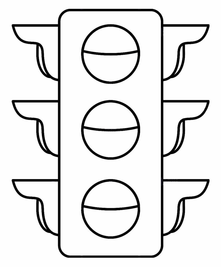desenho de sinal de transito para colorir realista