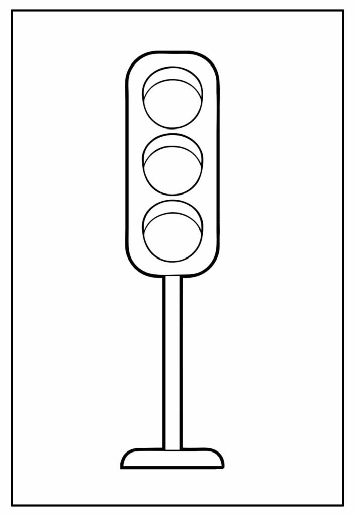 imagem de sinal de transito para colorir bonito