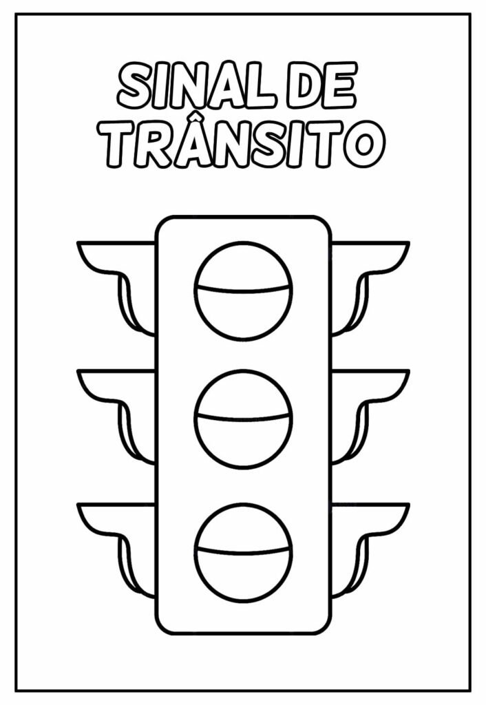 imagem de sinal de transito para colorir gravura