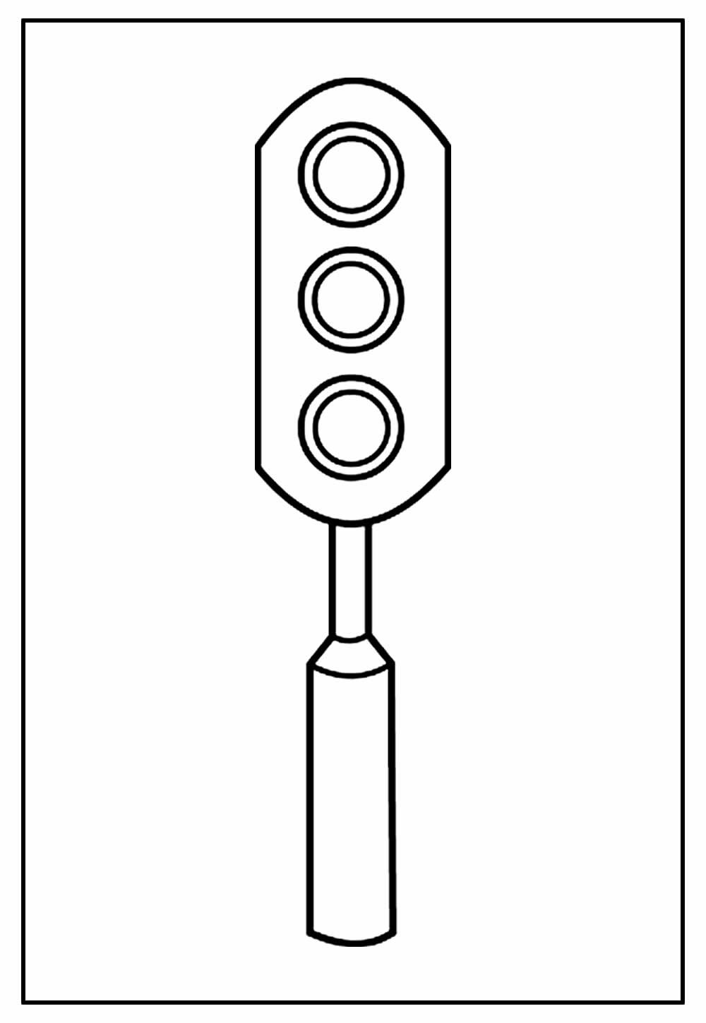 Desenhos de Sinal de Trânsito para Colorir e Imprimir