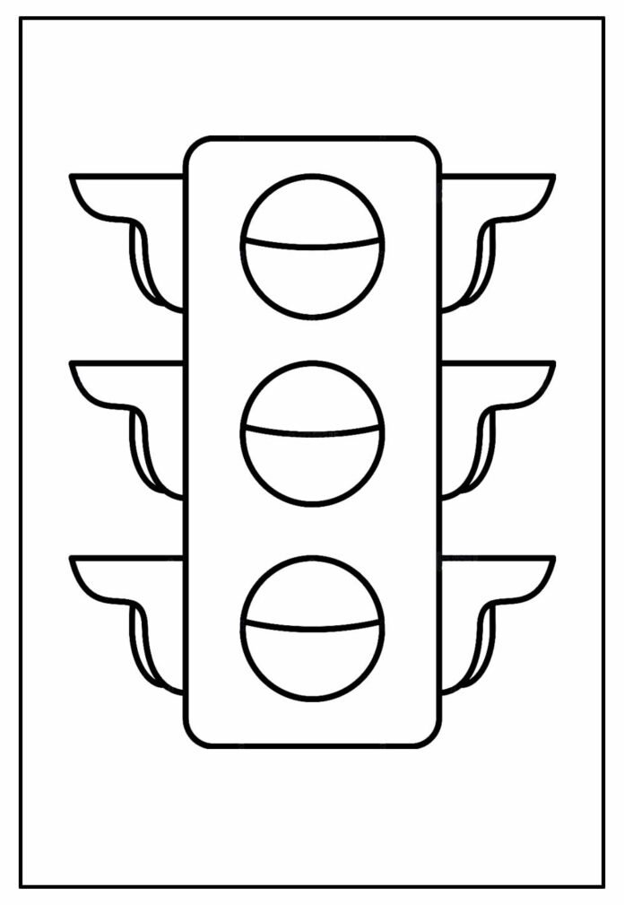 Desenhos de Sinal de Trânsito para Colorir e Imprimir