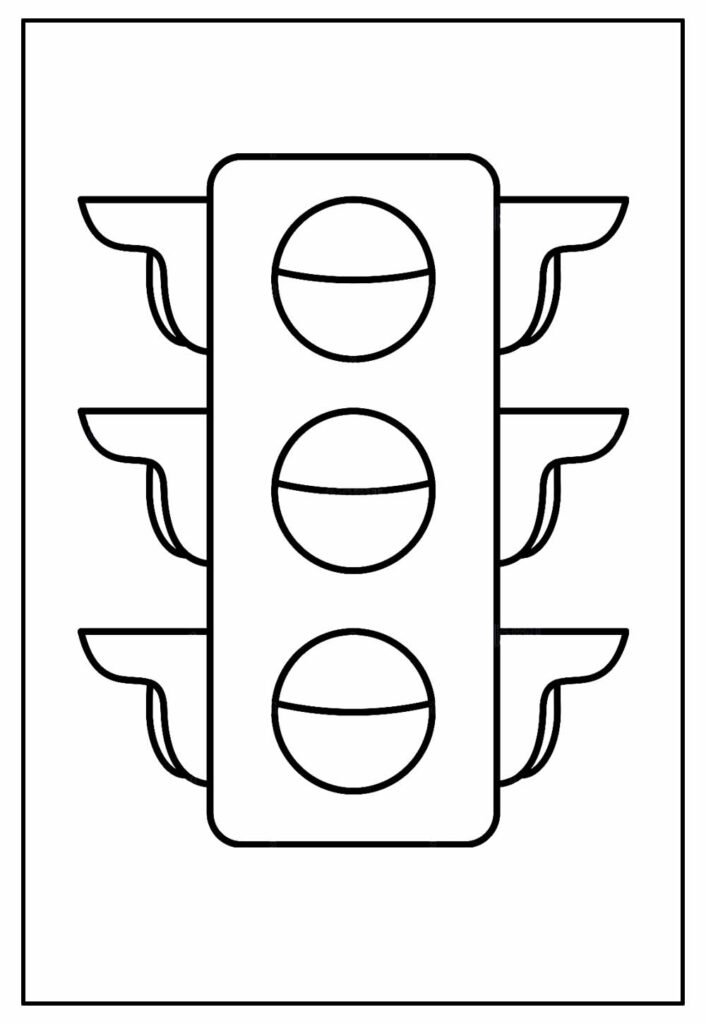imagem de sinal de transito para colorir sinal