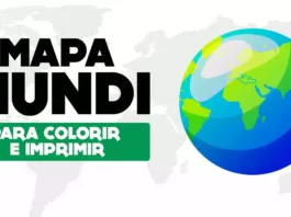 Mapa Mundi para colorir e imprimir em PDF (Grátis e Fácil) mapa mundi para colorir