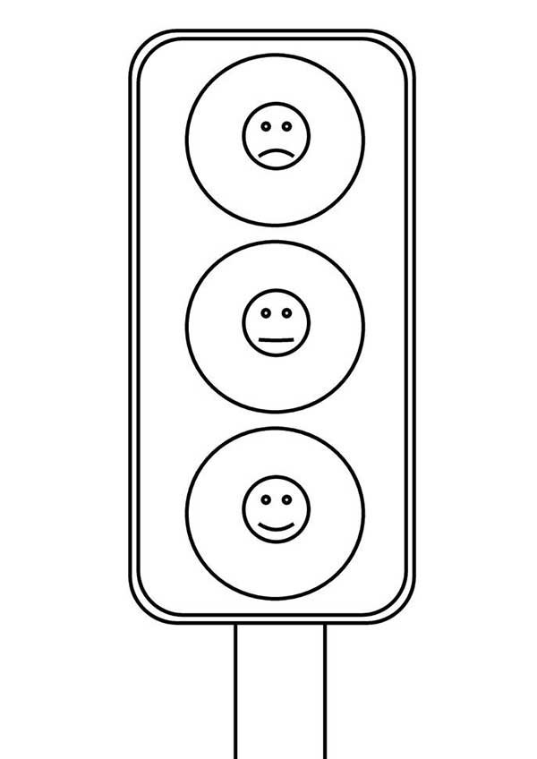 semaforo para colorir emoji