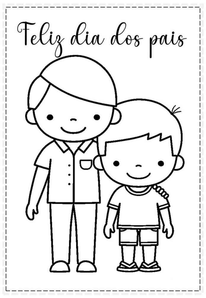 Desenhos de Dia dos Pais para Colorir e Imprimir - Aprender a Desenhar