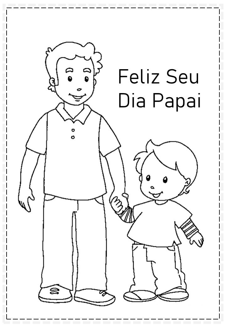 Desenhos de Dia dos Pais para Colorir e Imprimir - Aprender a Desenhar