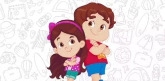 Maria Clara e JP para colorir