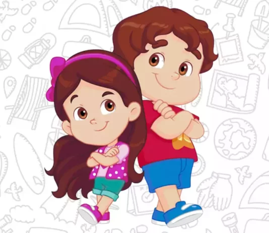 Maria Clara e JP para colorir