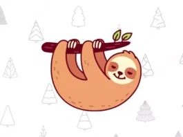 bicho preguiça para colorir